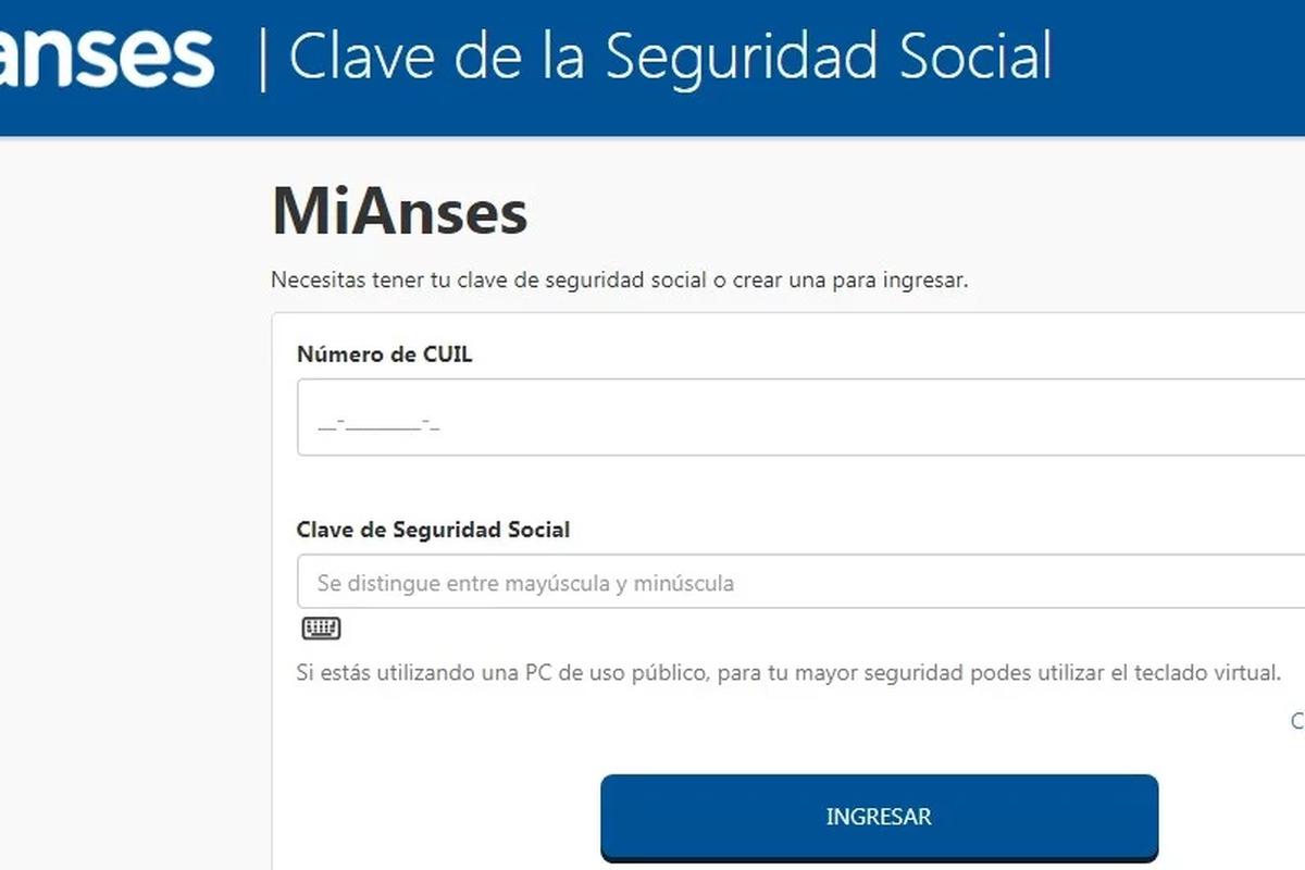 A través de Mi Anses, se podrá