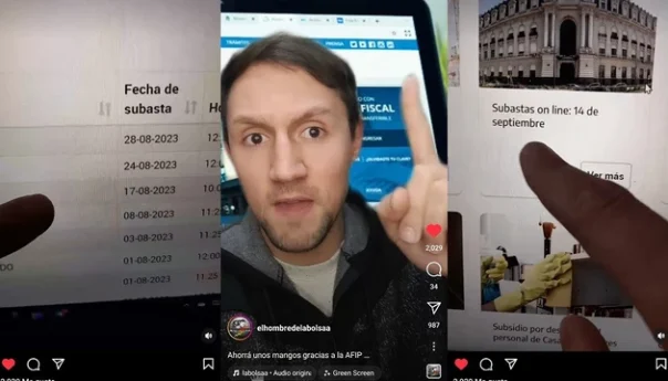 Mostró cómo ahorrar dinero con subastas de AFIP y se volvió viral