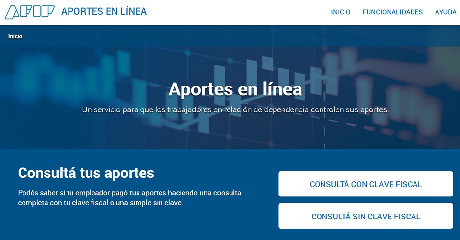 Los aportes en línea se pueden consultar con o sin clave fiscal