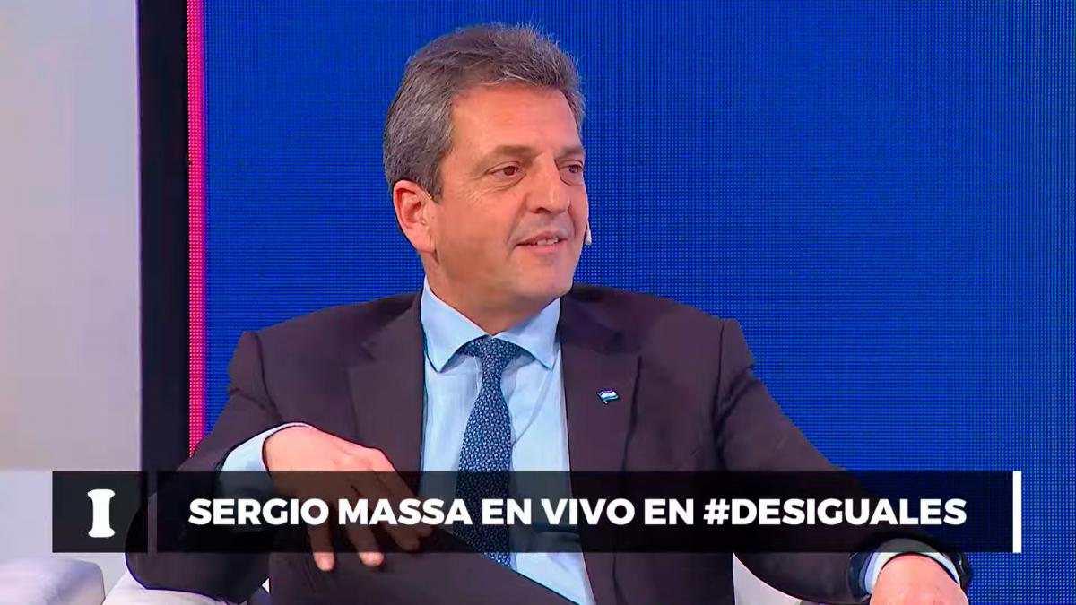 Sergio Massa en la entrevista en el programa Desiguales emitido por la TV Pblica Captura de video