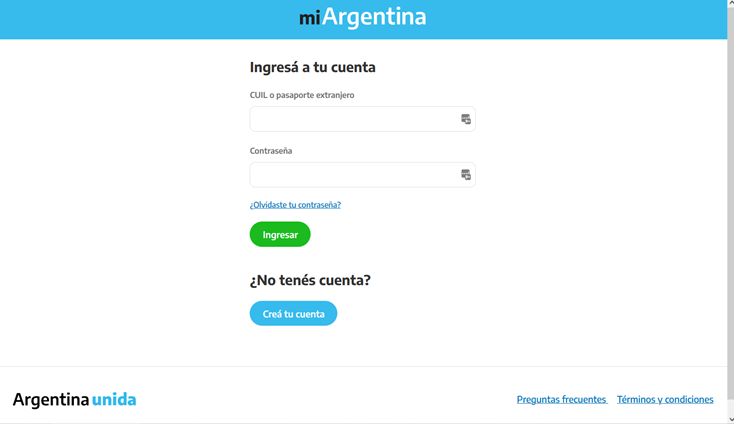 Hay que validar la identidad en Mi Argentina para recibir el plan