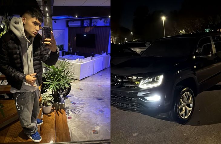 Carballo subió numerosas fotos de la Amarok negra.